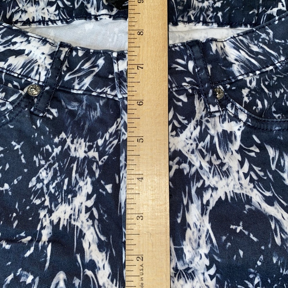 bebe Jeans Women's 28 Skinny Pants Black White Marble Print Stretch Mid Rise - Picture 5 of 16